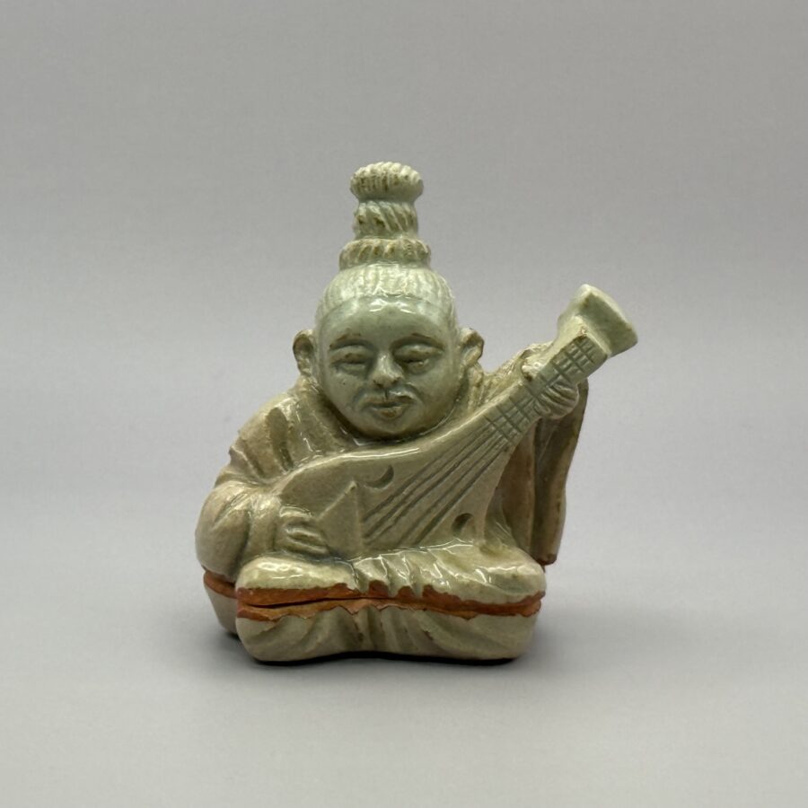 香合　萩焼　弁財天　大野瑞峰造 No.682