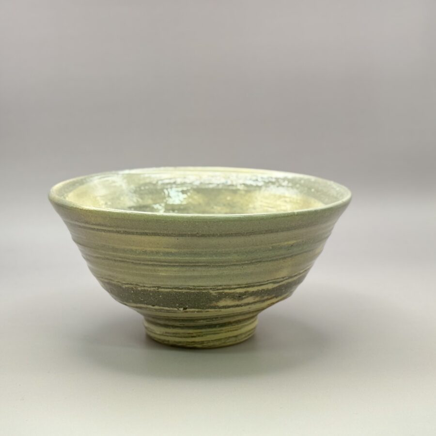 茶碗　朝日窯造　 日英の土練り込み（佑典時代）　１６世松林豊斎造 No.888