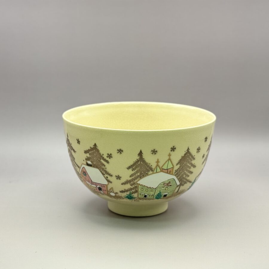 茶碗　色絵　クリスマス絵　西尾瑞豊造 No. 810