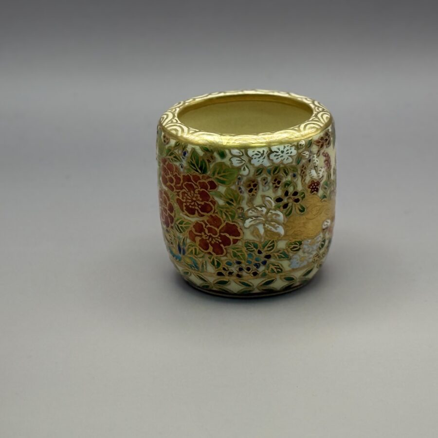蓋置　京焼 百花の絵　杉田眞龍 造　No.674