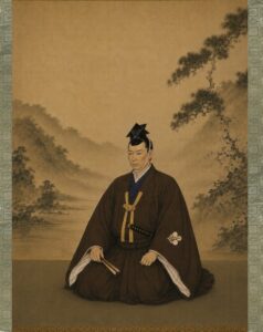 素襖装束を身に着けた森光厚の像（江戸後期）