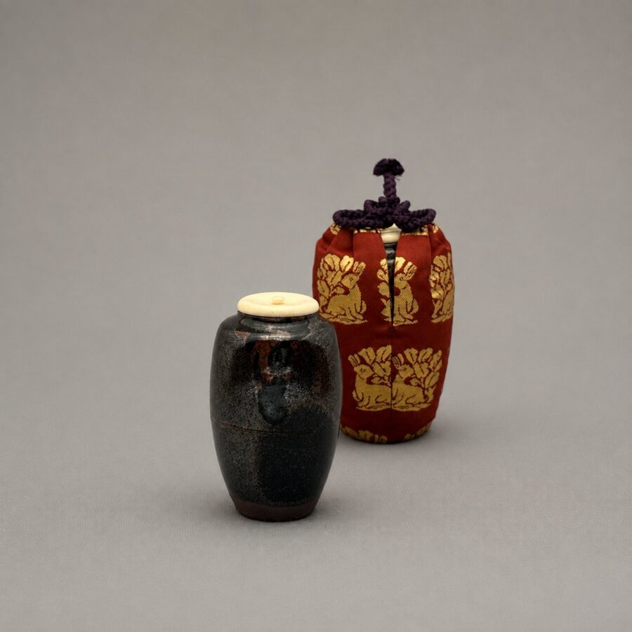 茶入　槍鞘茶入　３代杉田祥平 造1914-2000　No.208