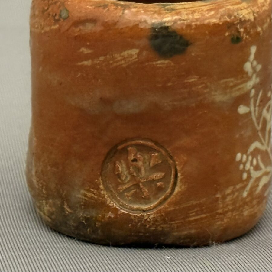 蓋置　樂　翁草絵　１０代樂旦入 作1795-1854　No.978
