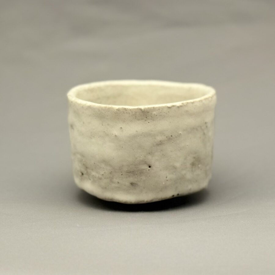 茶碗　白釉筒茶碗　小林貞二郎 造1932-2003